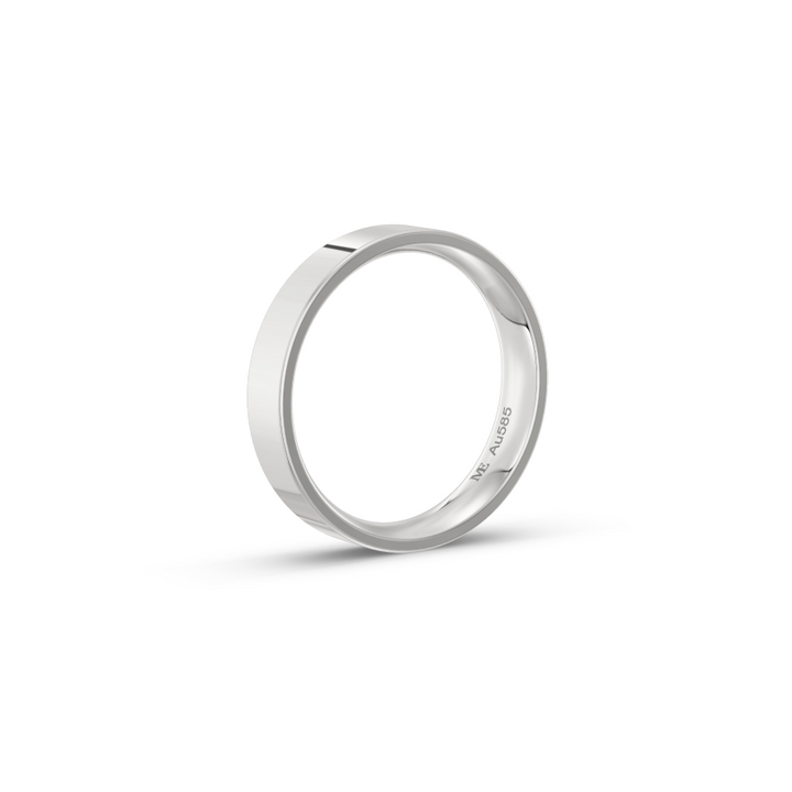 Balto aukso 4 mm vestuvinis žiedas