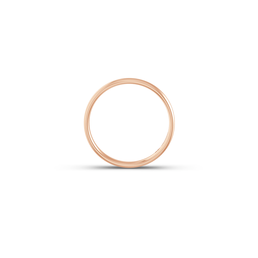 Raudono aukso 3 mm vestuvinis žiedas