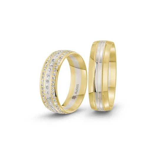 Vestuviniai žiedai su brangakmeniais